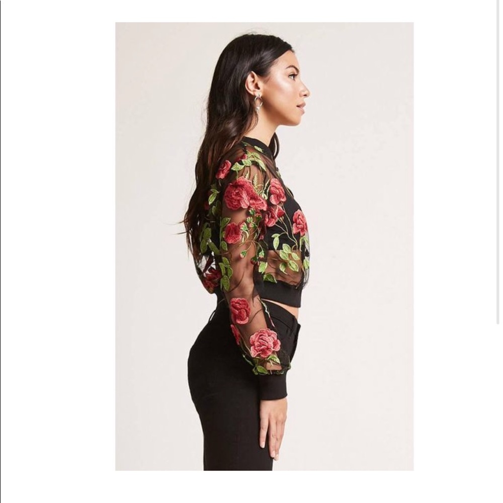 Embroidered Bomber Jacket - Picture 2 of 2